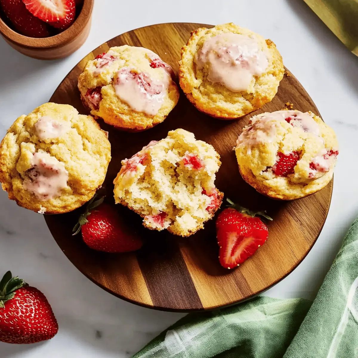 Easy Homemade Strawberry Muffins