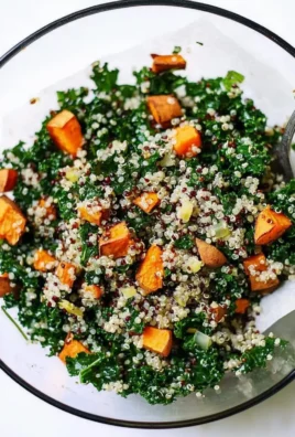 Roasted Sweet Potato Kale and Quinoa Salad