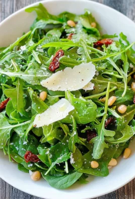 Italian Salad with Spinach, Arugula, Sun-Dried Tomatoes & Pine Nuts