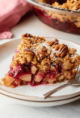 Spiced Cranberry Apple Crumble with Pecan Topping