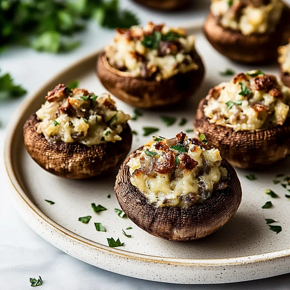 The BEST Stuffed Mushrooms