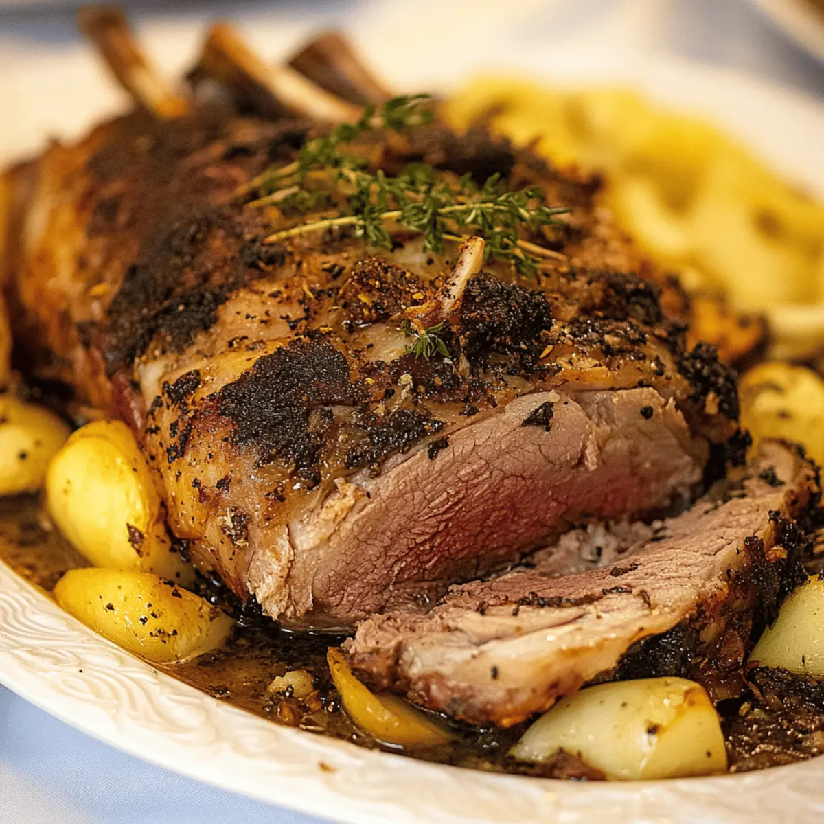 Roast Leg of Lamb with Greek-Style Marinade