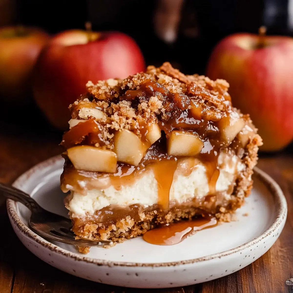 Salted Caramel Apple Pie Cheesecake