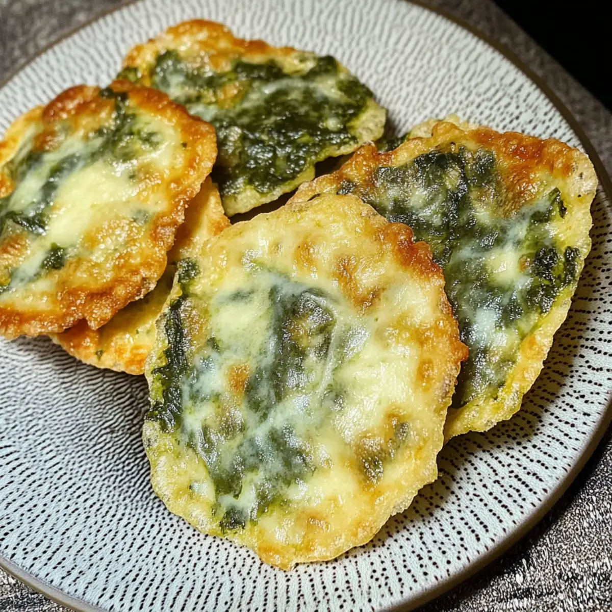 Spinach Cheese Crisps