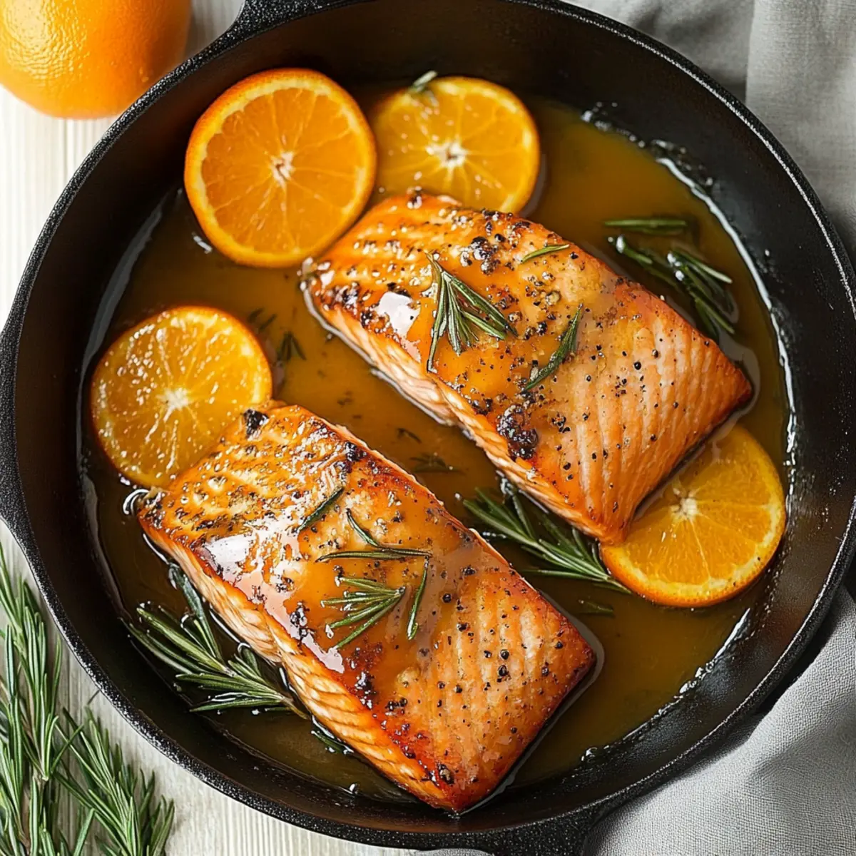 Orange-Rosemary Glazed Salmon