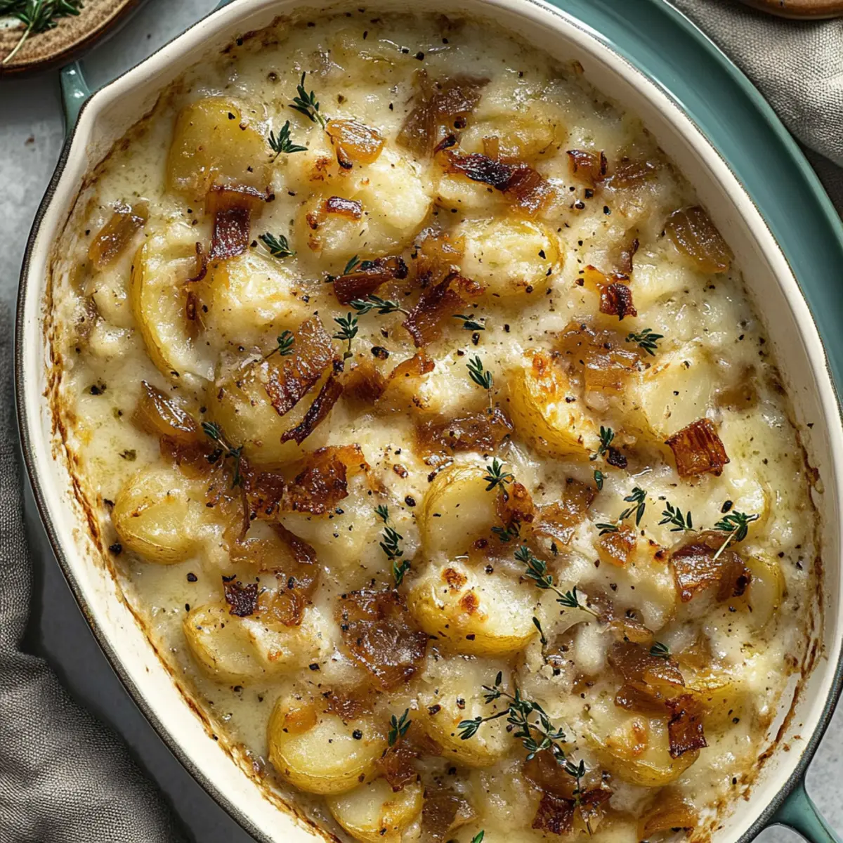 Roasted Garlic & Caramelized Onion Potatoes