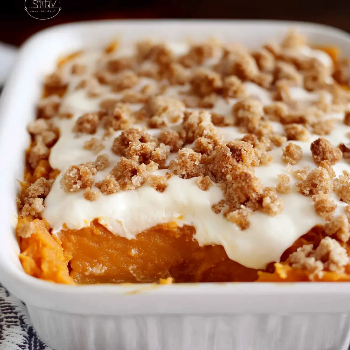 Sweet Potato Casserole with Streusel Topping