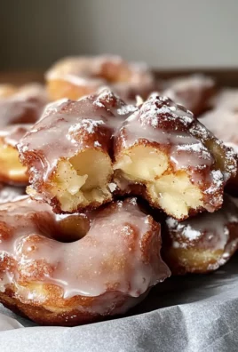 Apple Fritter Donuts with Maple Vanilla Bean Glaze