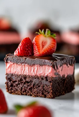 Chocolate Covered Strawberry Brownies