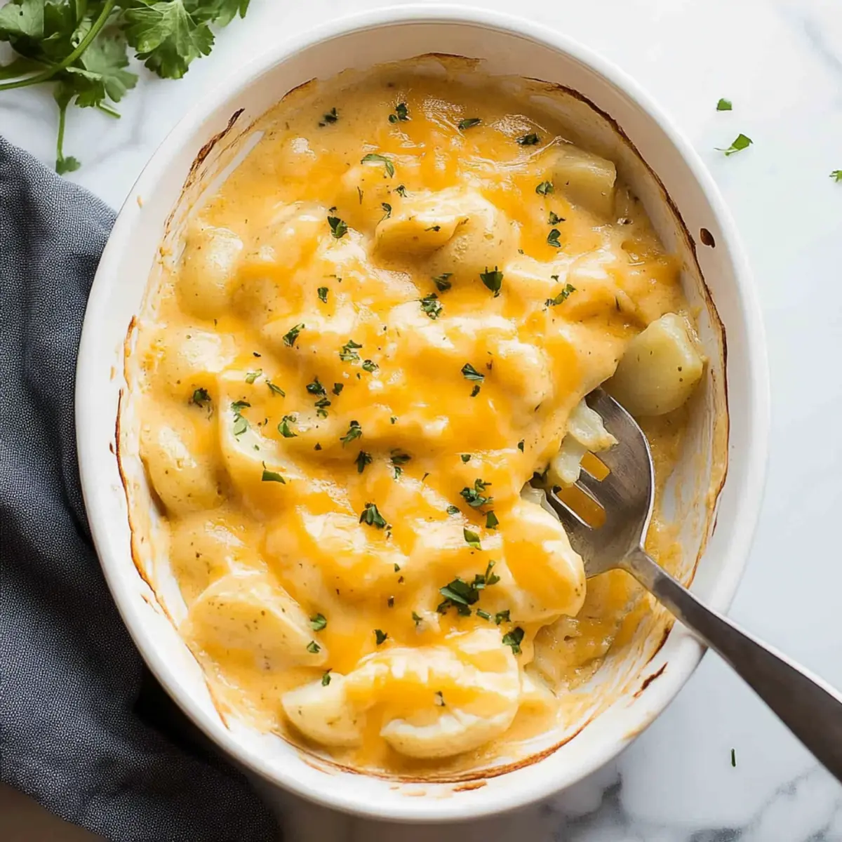 Cheesy Potatoes with Shortcut Cheese Sauce