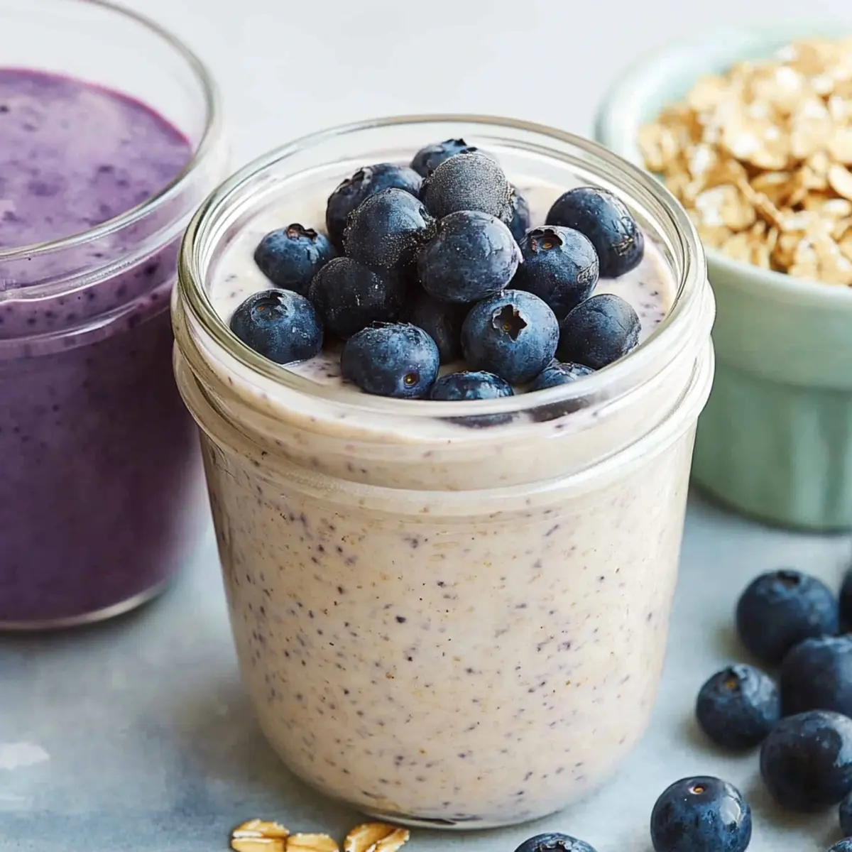 Blueberry Blended Overnight Oats