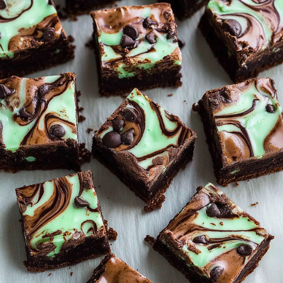 Mint Brownie Swirl Fudge