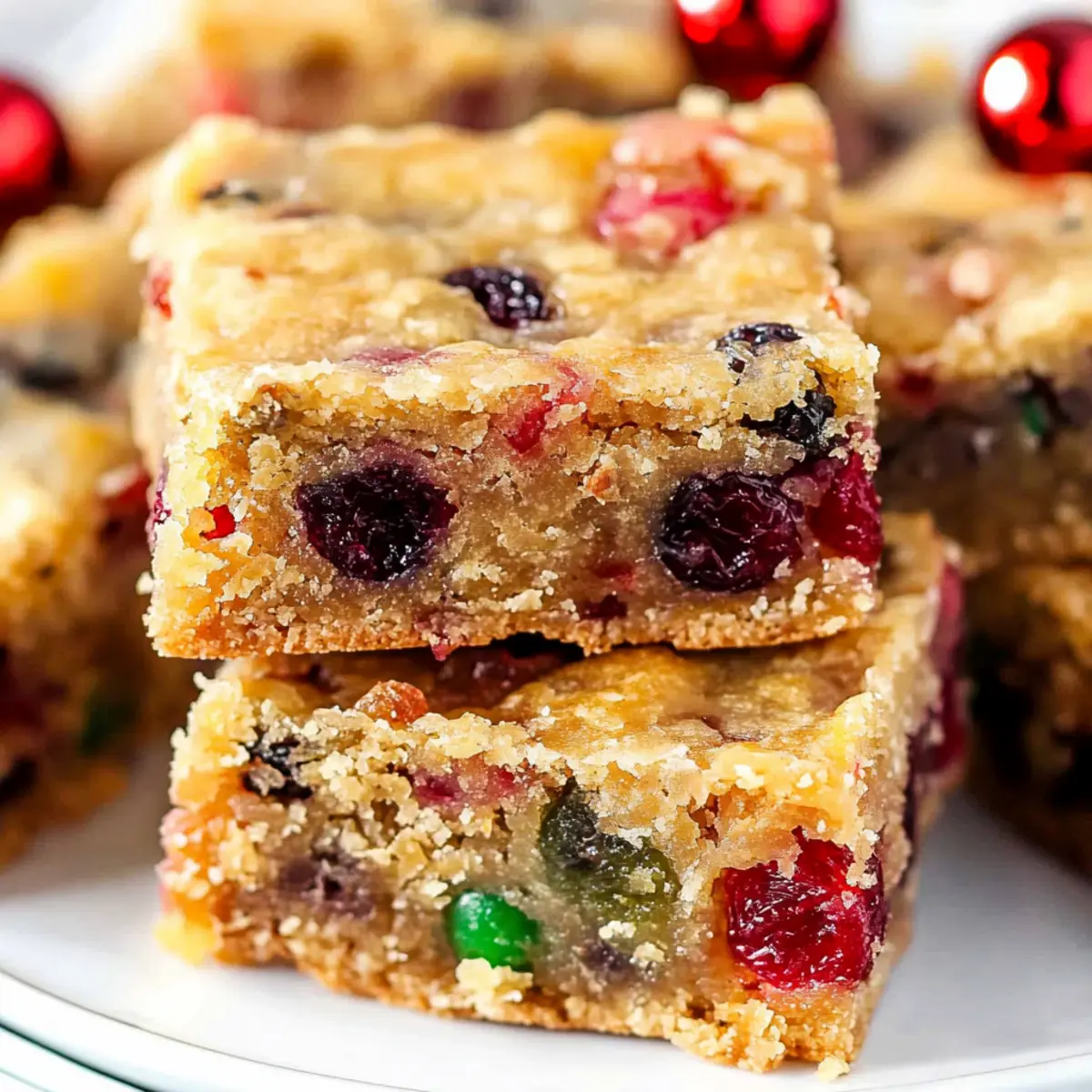 Christmas Fruitcake Bars