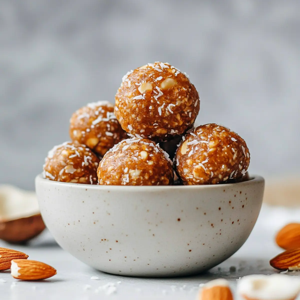 Salted Caramel Coconut Cashew Energy Bites