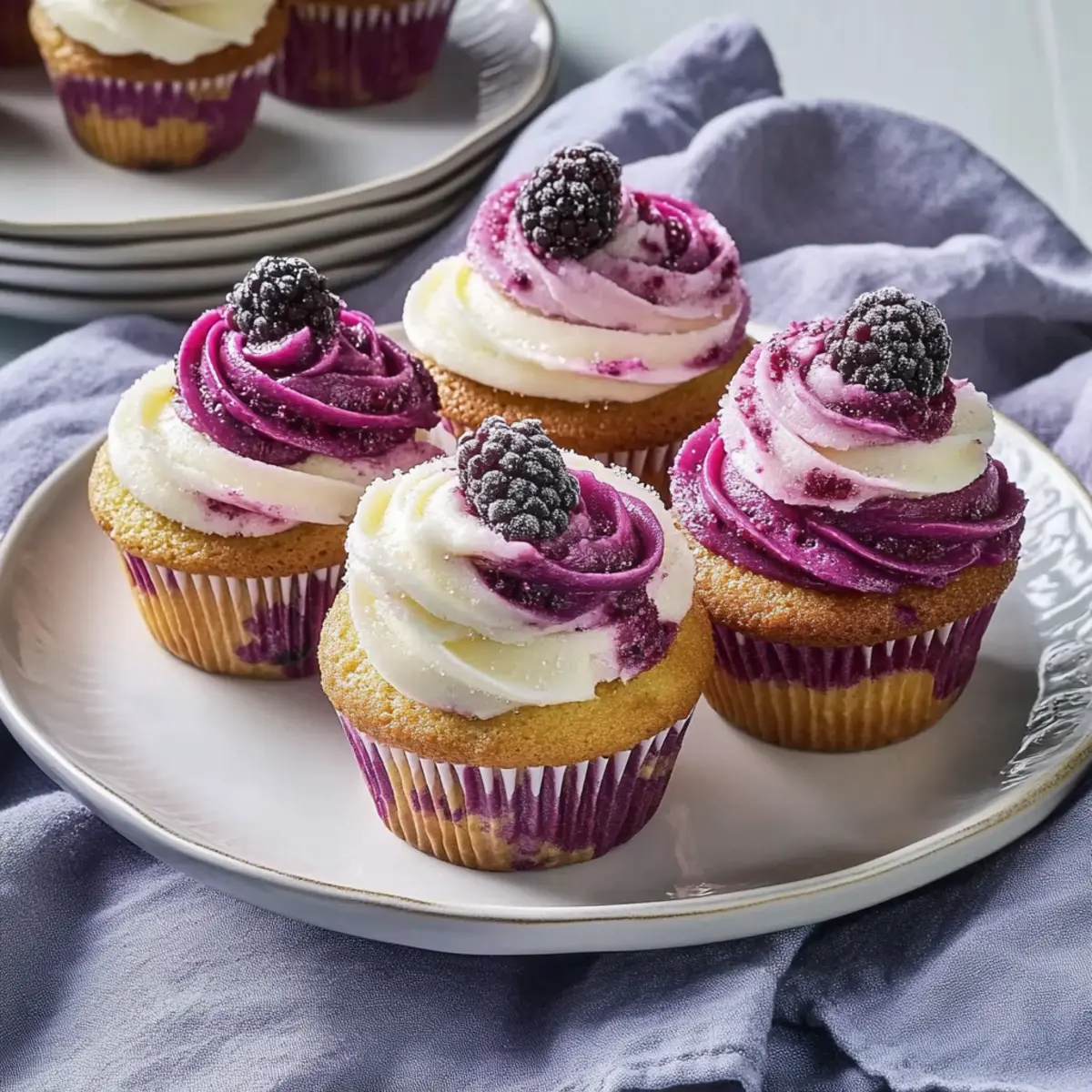 Easy Berry Swirl Cupcakes