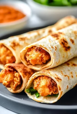 Air Fryer Hot Chicken Wraps