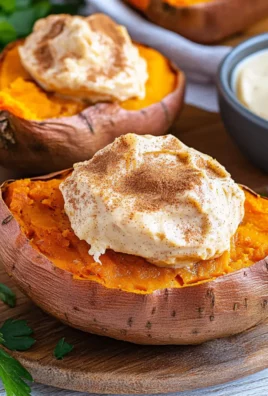 Fluffy Cinnamon Butter Baked Sweet Potato