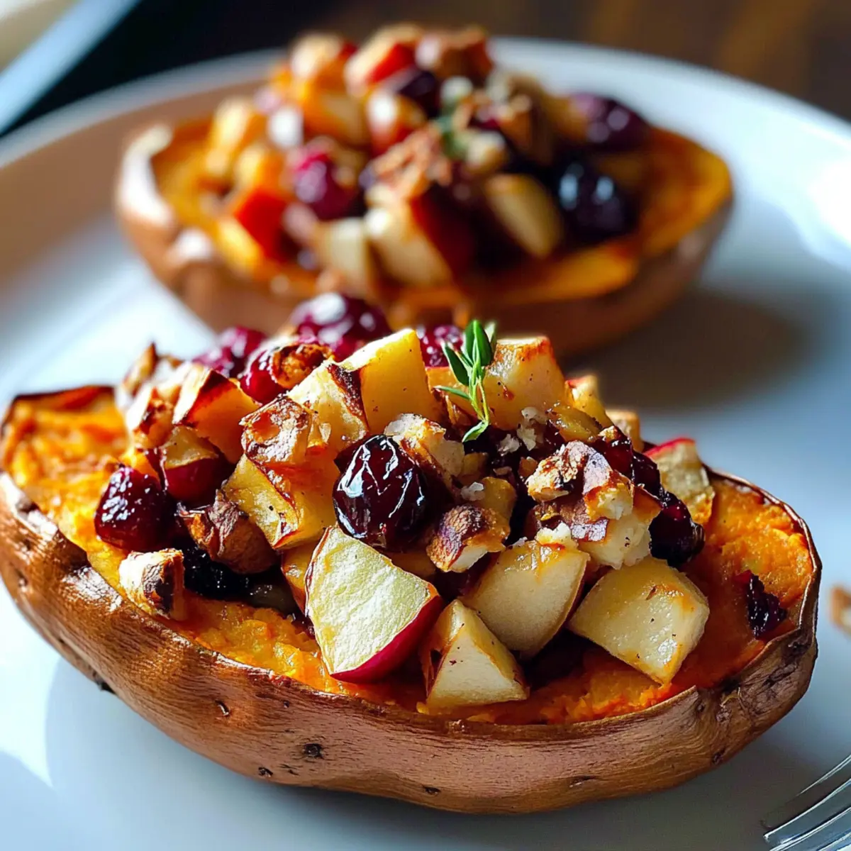 Irresistible Cranberry Apple Twice-Baked Sweet Potatoes