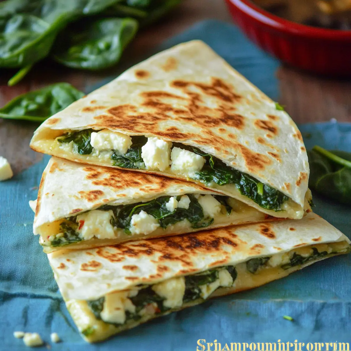 Spinach & Feta Quesadillas