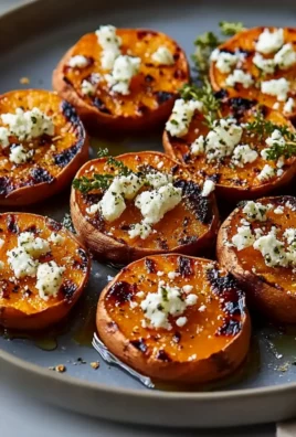 Sweet Potato Rounds with Honey & Feta Crumble