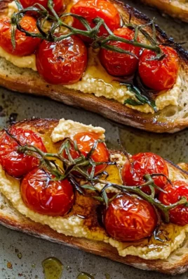 Balsamic Roasted Tomatoes & Hummus Toast