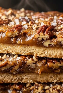 Chewy Brown Butter Pecan Pie Bars with Shortbread Crust