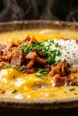 Creamy Loaded Baked Potato and Cheddar Soup