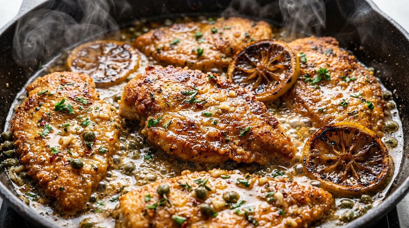 Crispy Lemon Herb Chicken Cutlets (Juicy 25-Minute Skillet)