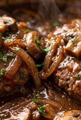Homemade Salisbury Steak with Rich Mushroom Onion Gravy