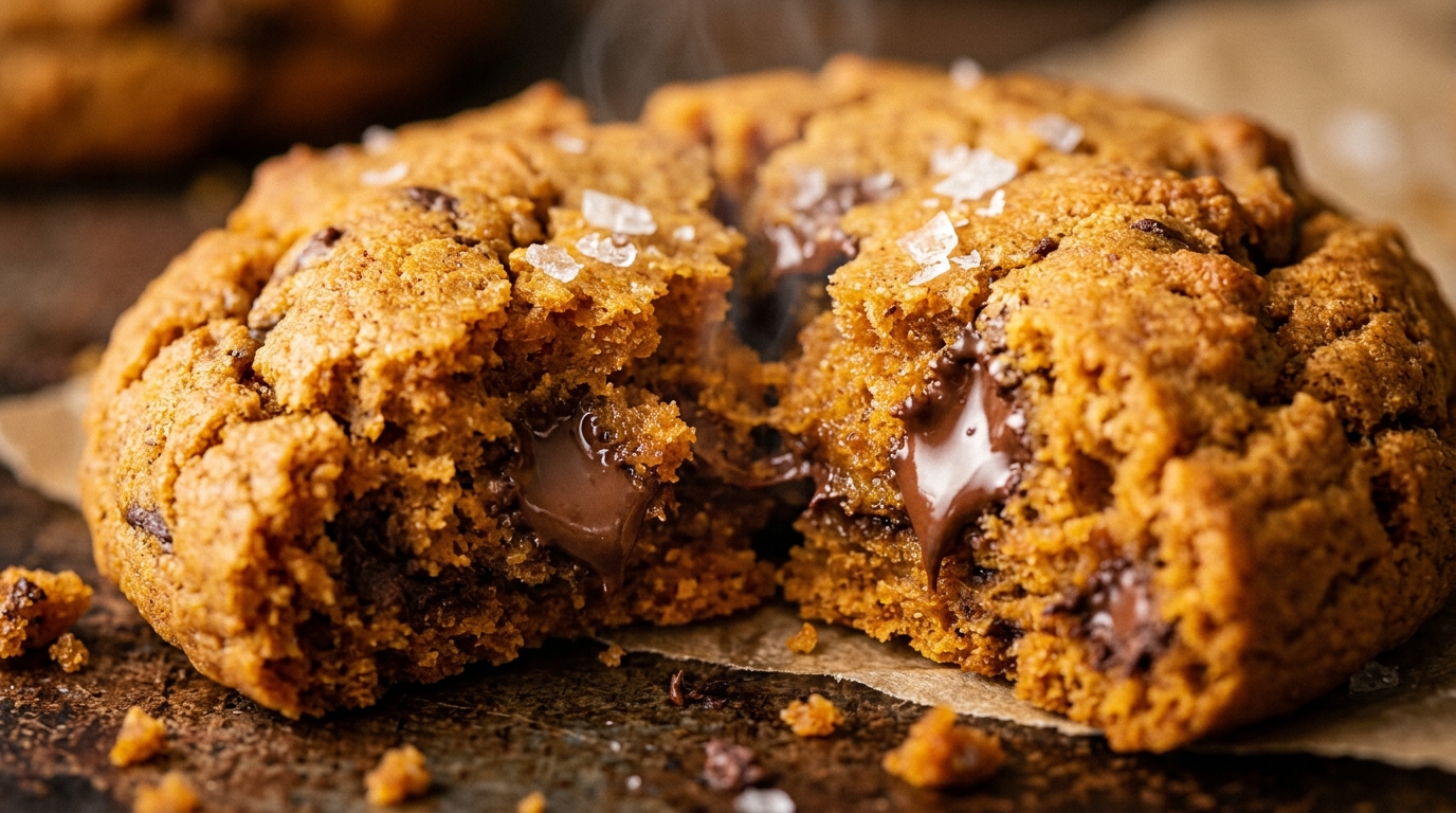 Soft Bakery-Style Pumpkin Chocolate Chip Cookies