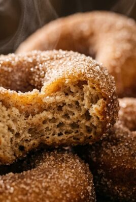Warm Spiced Apple Cider Baked Donuts with Cinnamon Sugar